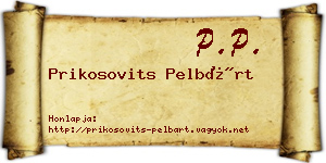 Prikosovits Pelbárt névjegykártya